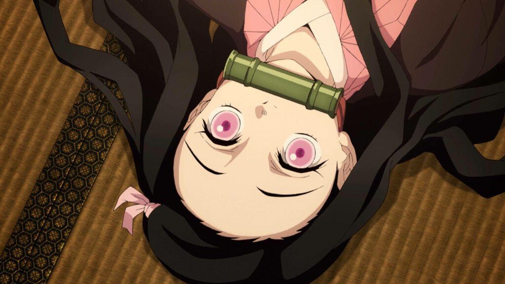 Charming Nezuko Kamado Wallpaper: Adorable Scene & Soft Expression