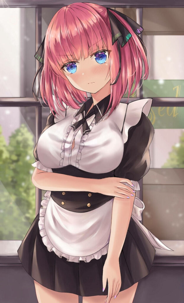 Nino Nakano Maid Wallpaper – Adorable Quintessential Quintuplets Art