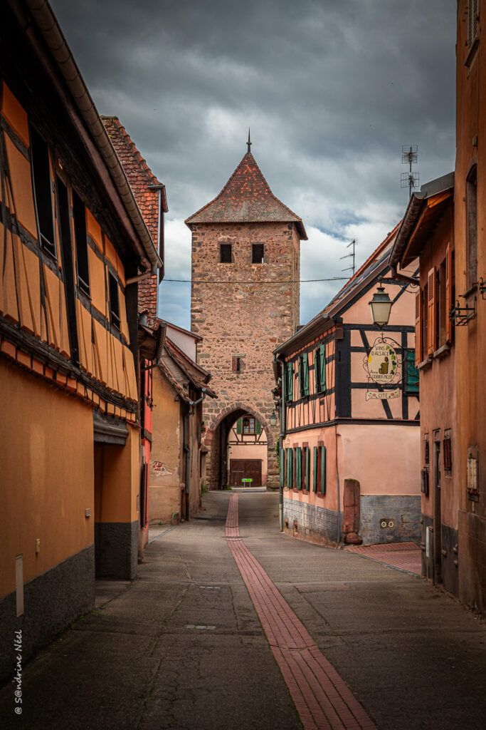 Charming Old Street Wallpaper: Medieval Architecture & Stone Tower