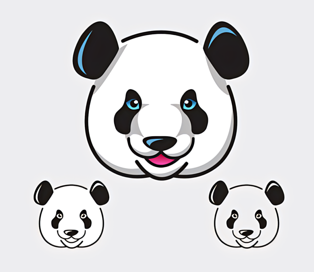Charming Panda Faces Wallpaper: Fun & Whimsical Design