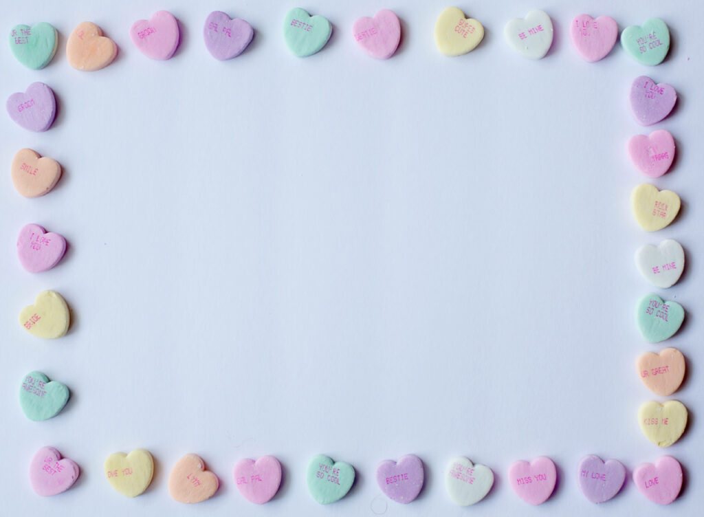 Pastel Heart Candy Wallpaper: Sweet & Romantic Background Decor