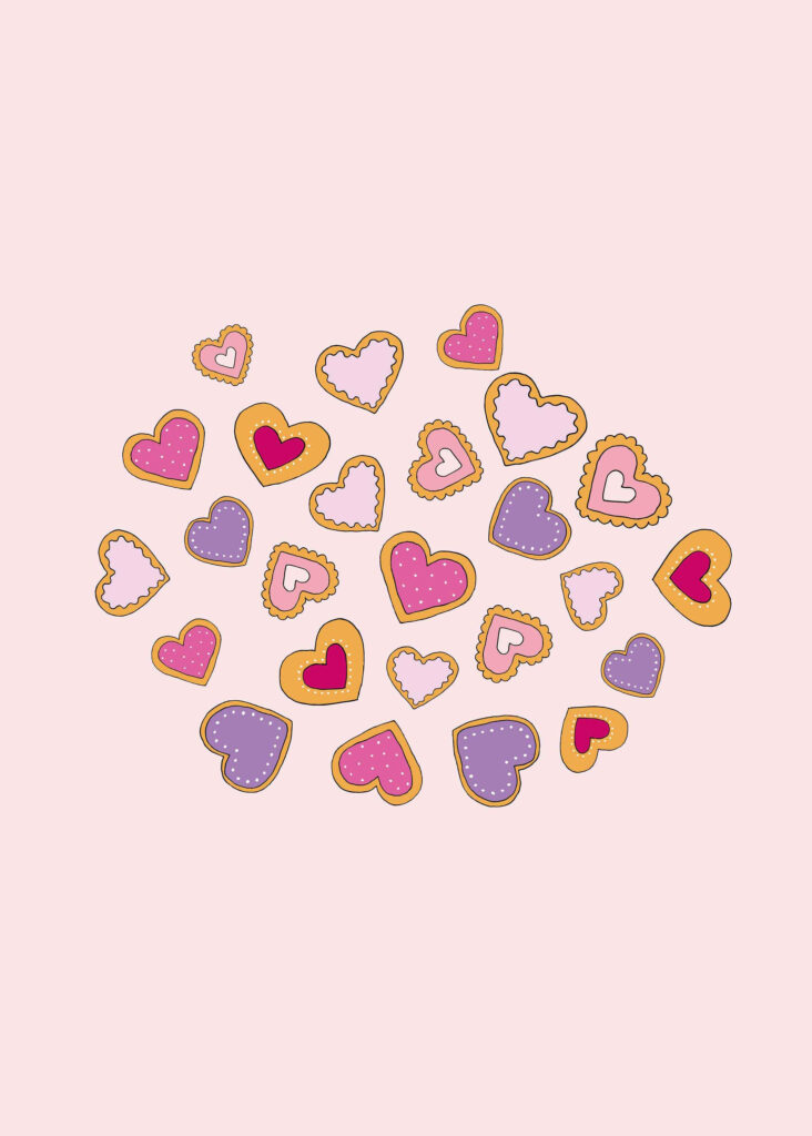 Charming Blush Hearts Wallpaper Background - Pastel Pink Delight
