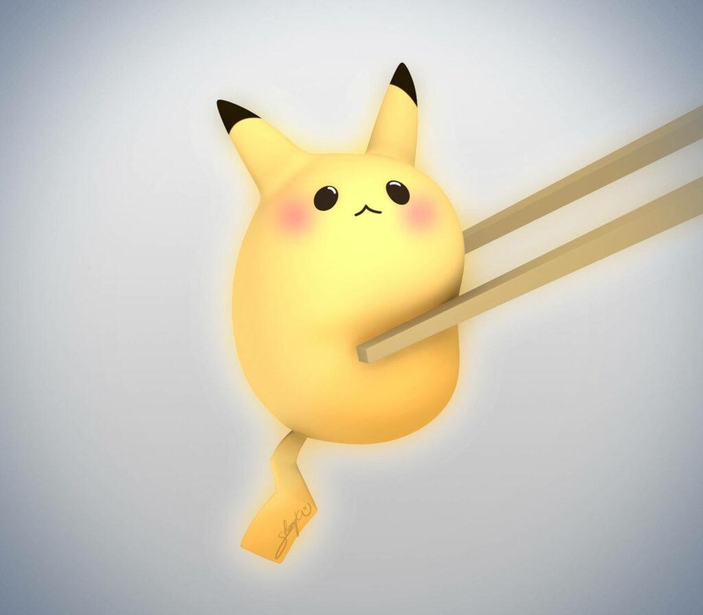 Charming Pikachu 3D Wallpaper: Whimsical Pastel Phone Background