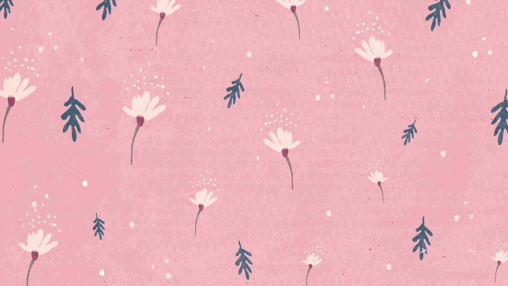 Soft Pink Floral Wallpaper: Bright & Playful Aesthetic Background
