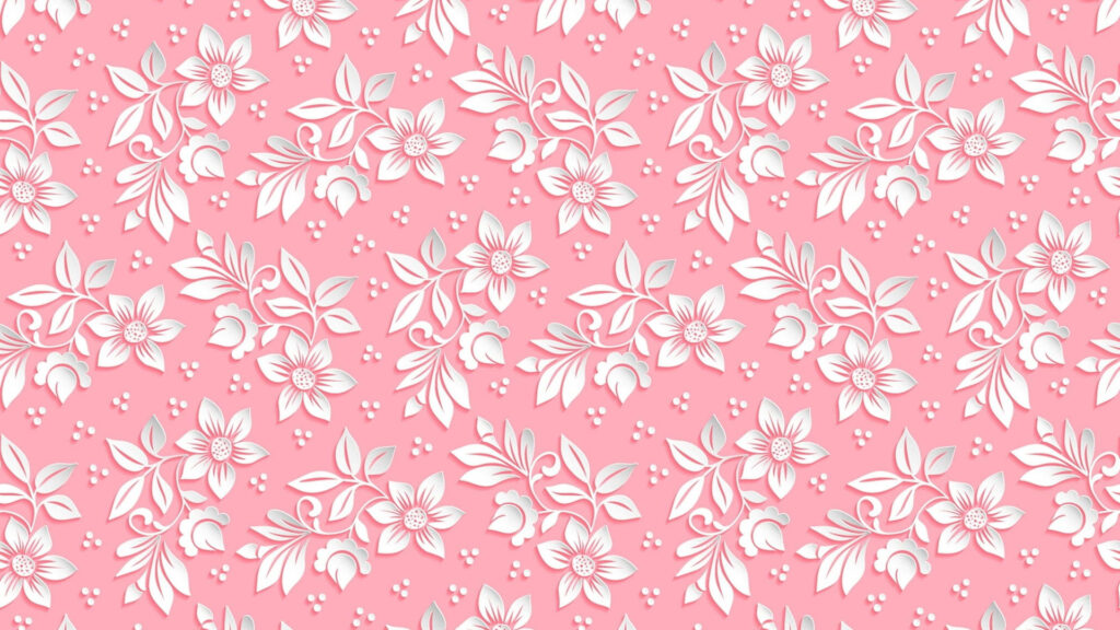Charming Pink Floral Wallpaper for Elegant Computer Background