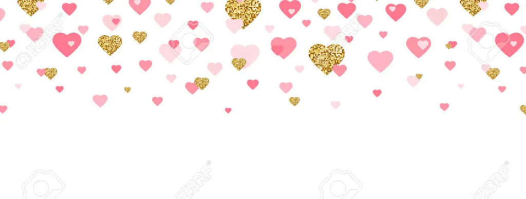 Whimsical Pink & Gold Heart Wallpaper for Uplifting Backgrounds