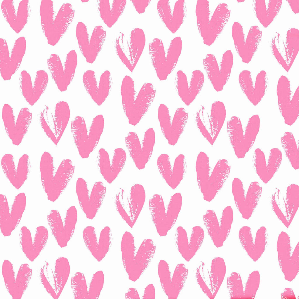 Charming Pink Heart Wallpaper Background with Brushstroke Design