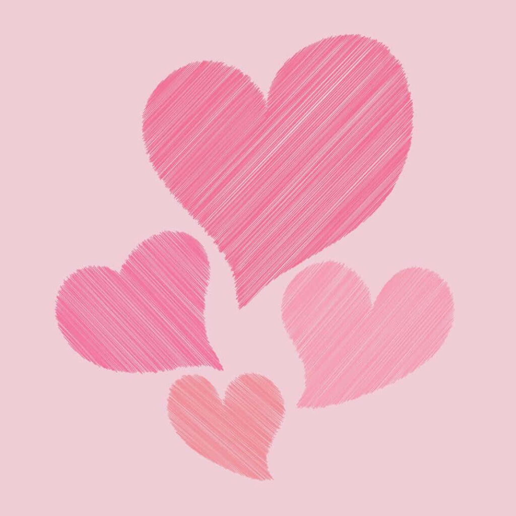 Charming Cute Pink Hearts Wallpaper Background with Textured Design