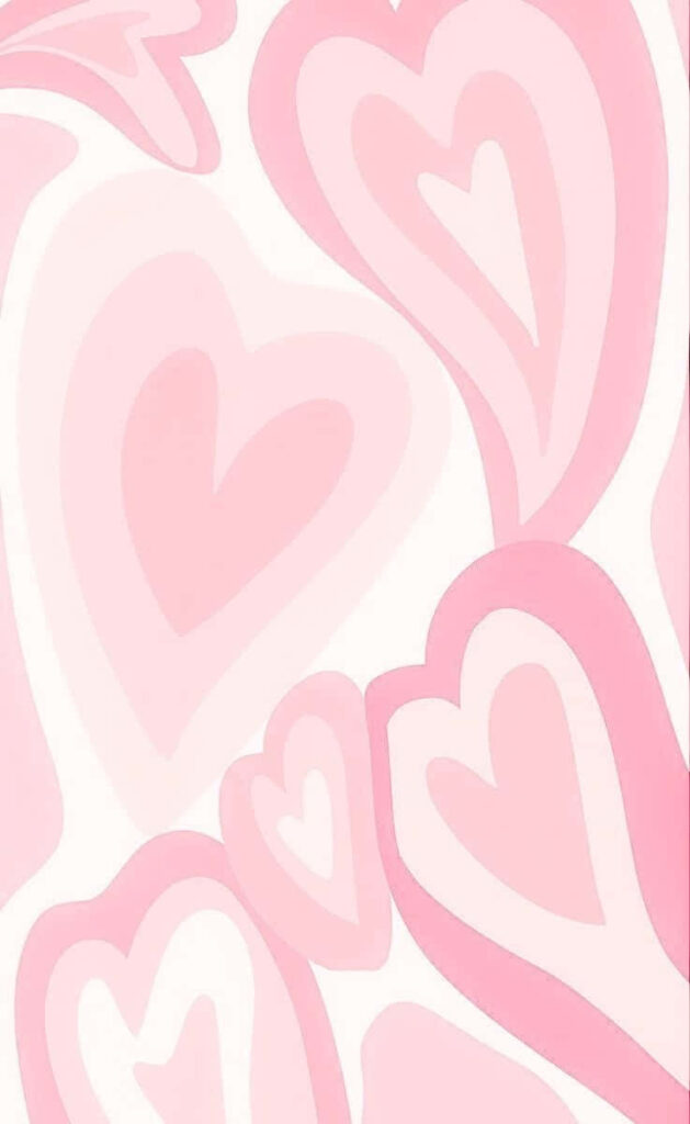Romantic Pink Hearts Wallpaper - Soft Aesthetic Design Background