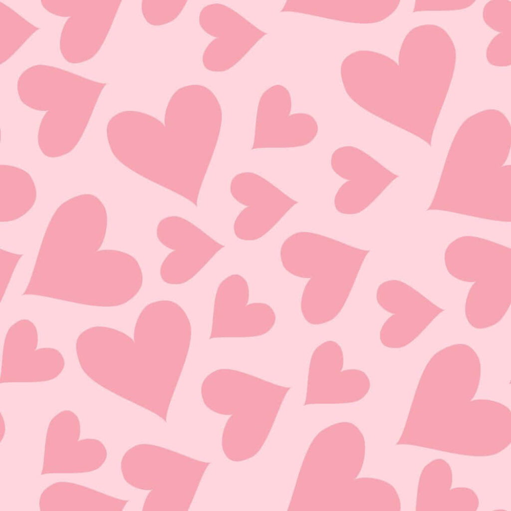 Charming Pink Hearts Wallpaper: Playful Pastel Pattern Background
