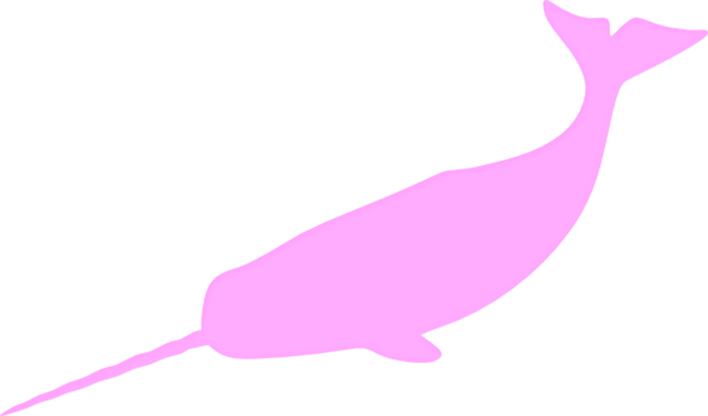 Charming Pink Narwhal Silhouette Wallpaper for Whimsical Designs