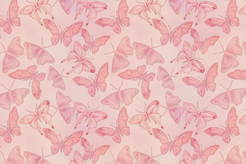 Charming Pink Pastel Butterfly Wallpaper for a Dreamy Atmosphere