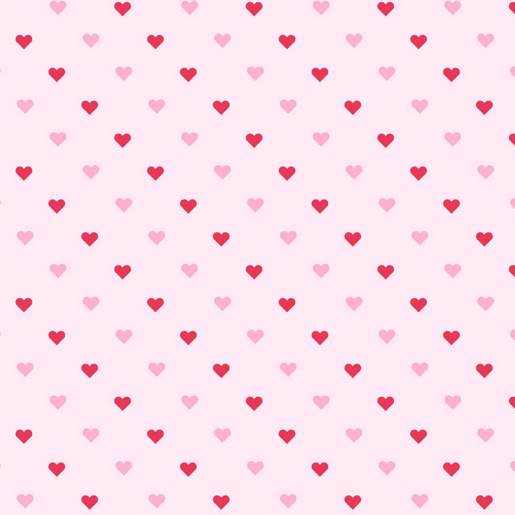 Charming Pink & Red Heart Pattern Wallpaper Background