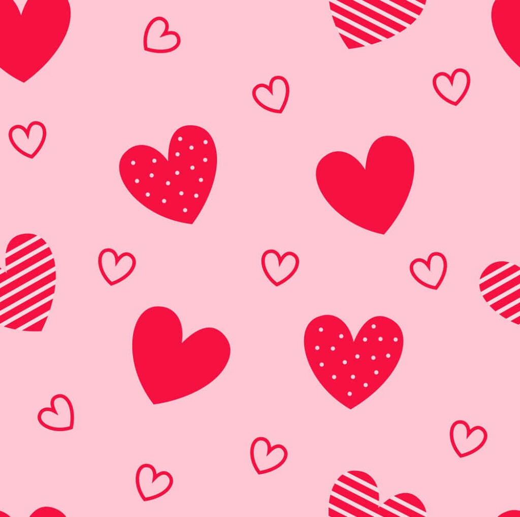 Charming Pink & Red Hearts Wallpaper Background - Playful Patterns