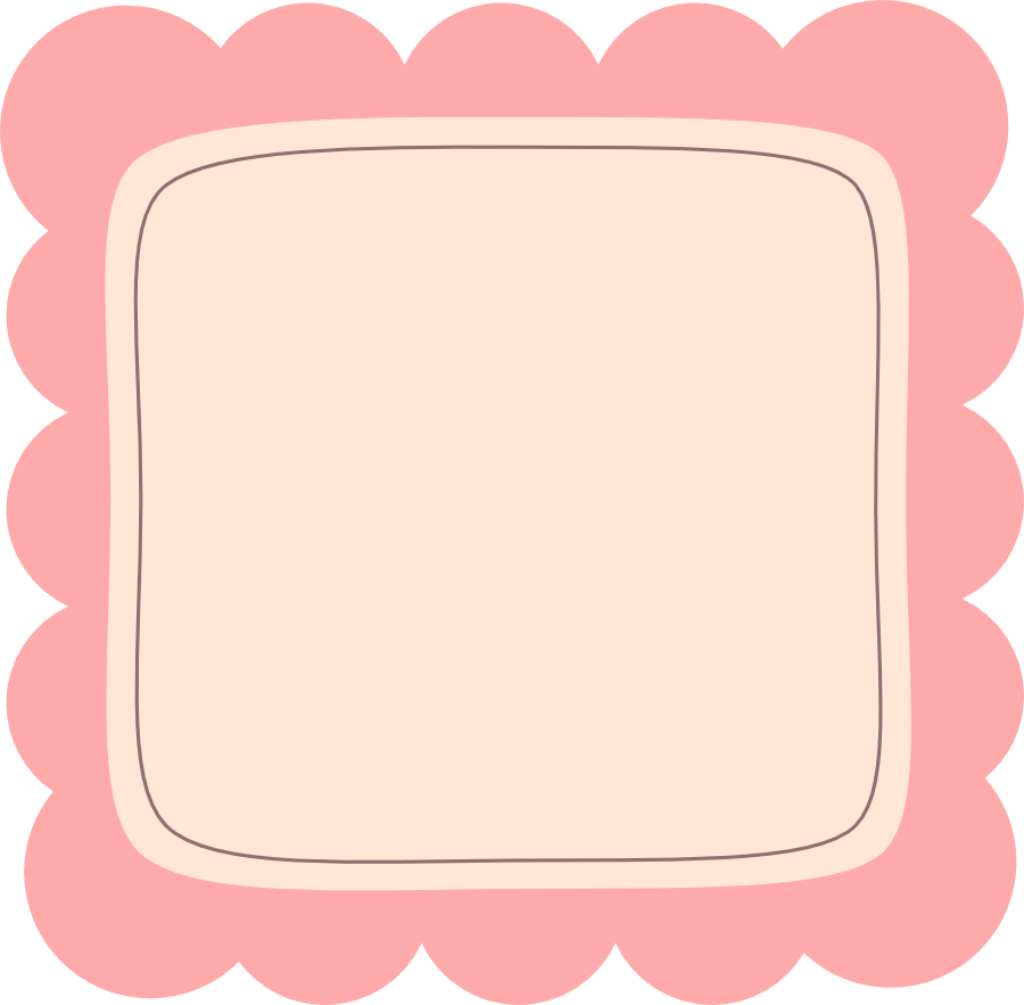 Charming Pink Scalloped Vector Frame Wallpaper for Creative Projects