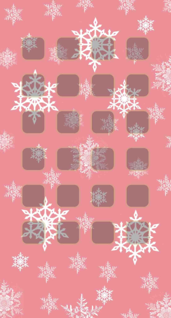 Charming Pink Snowflake Wallpaper for a Festive Holiday Touch