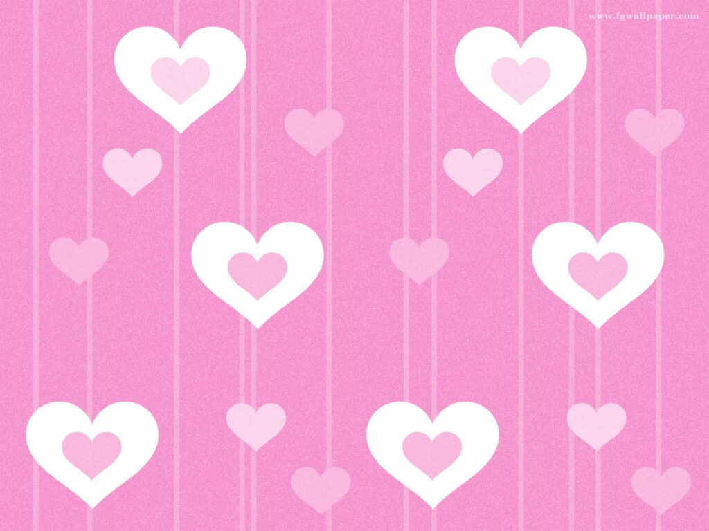 Charming Pink Heart Wallpaper Background for a Romantic Touch