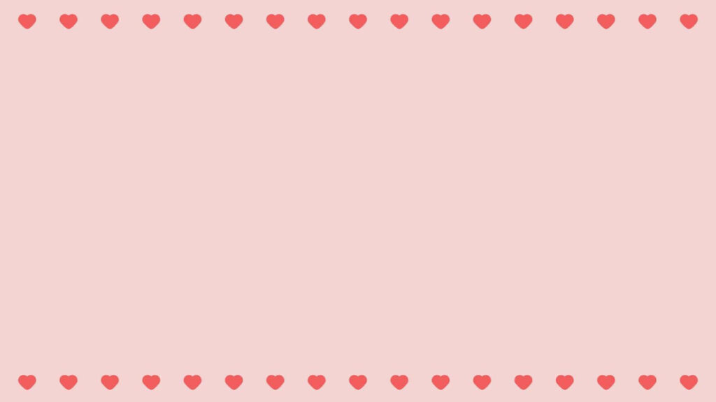 Charming Pink Wallpaper with Romantic Red Heart Border Design