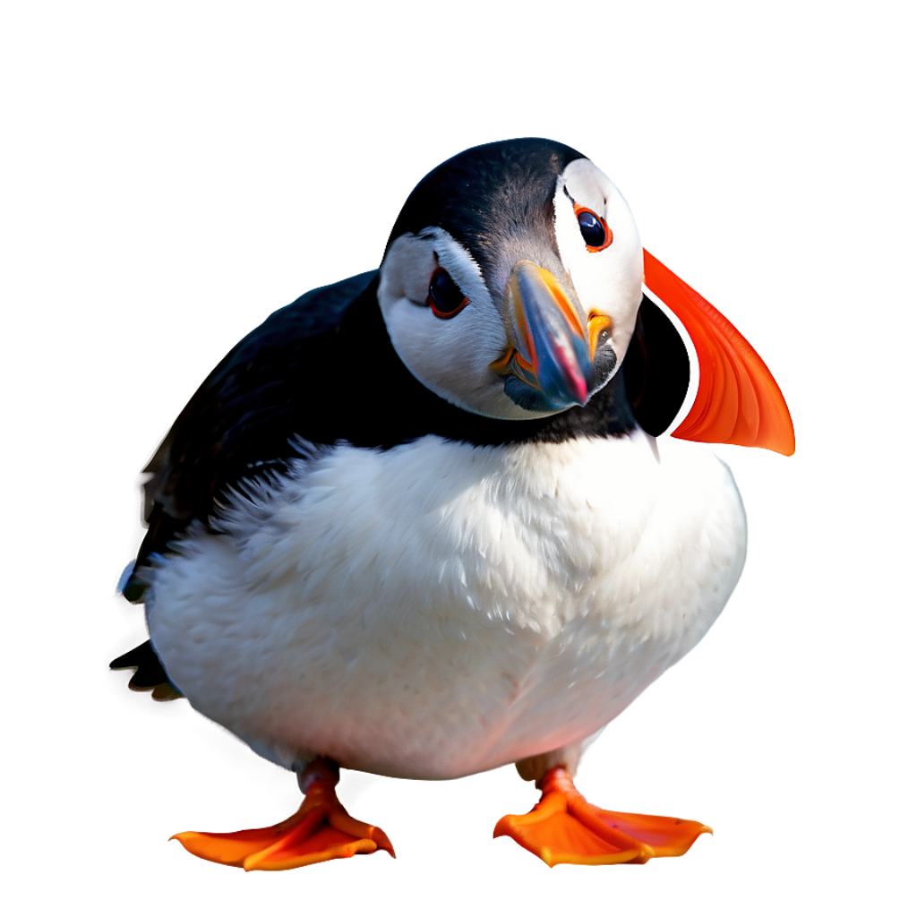 Charming Puffin Bird Wallpaper: Vibrant Feathers & Cute Background