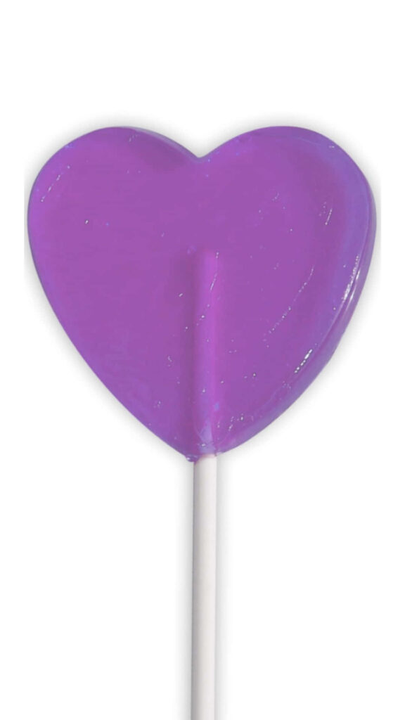 Charming Purple Heart Lollipop Wallpaper for Your Device