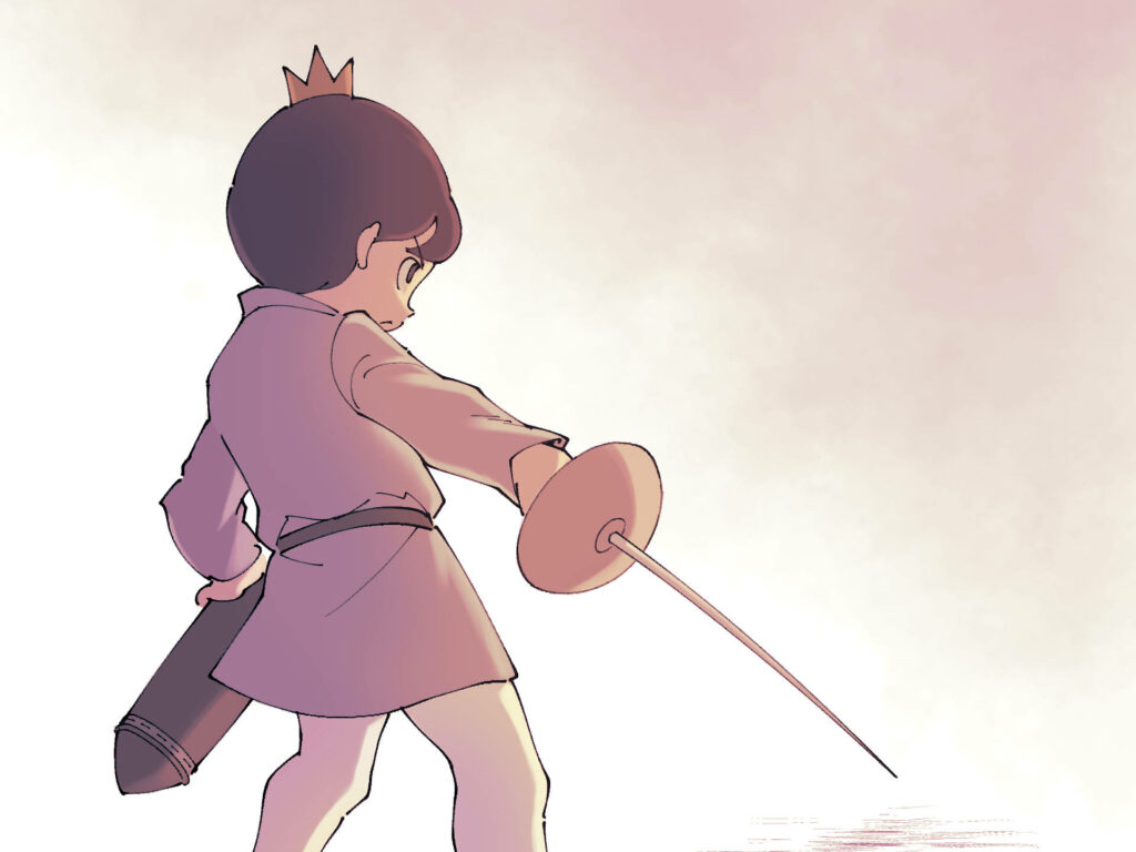 Charming Ranking of Kings Fan Wallpaper: Young Hero with Sword & Shield