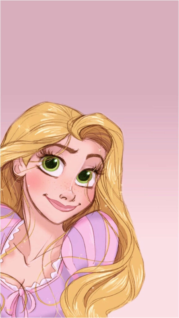 Charming Rapunzel Wallpaper: Golden Hair & Adventurous Spirit