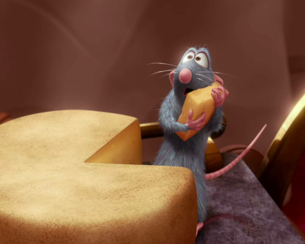 Charming Ratatouille Remy Wallpaper with Cheese Delight