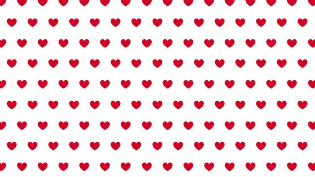 Charming Red Hearts Wallpaper on Clean White Background - Romantic Design
