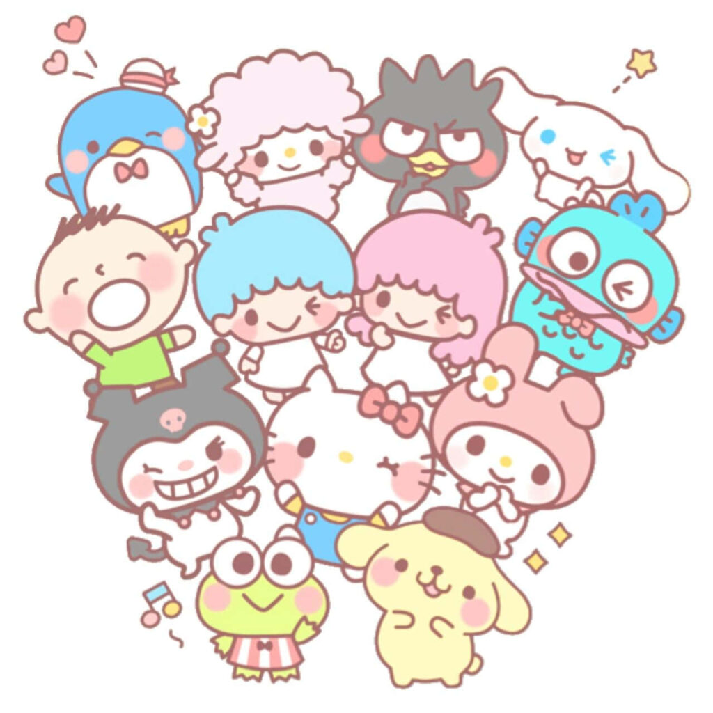 Charming Sanrio Characters Wallpaper: Hello Kitty & Friends Fun Background