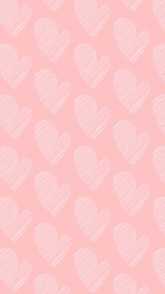 Charming White Hearts Wallpaper on Soft Pink - Romantic Background