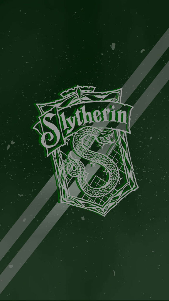 Charming Slytherin House Logo Wallpaper - Hand-Drawn Design
