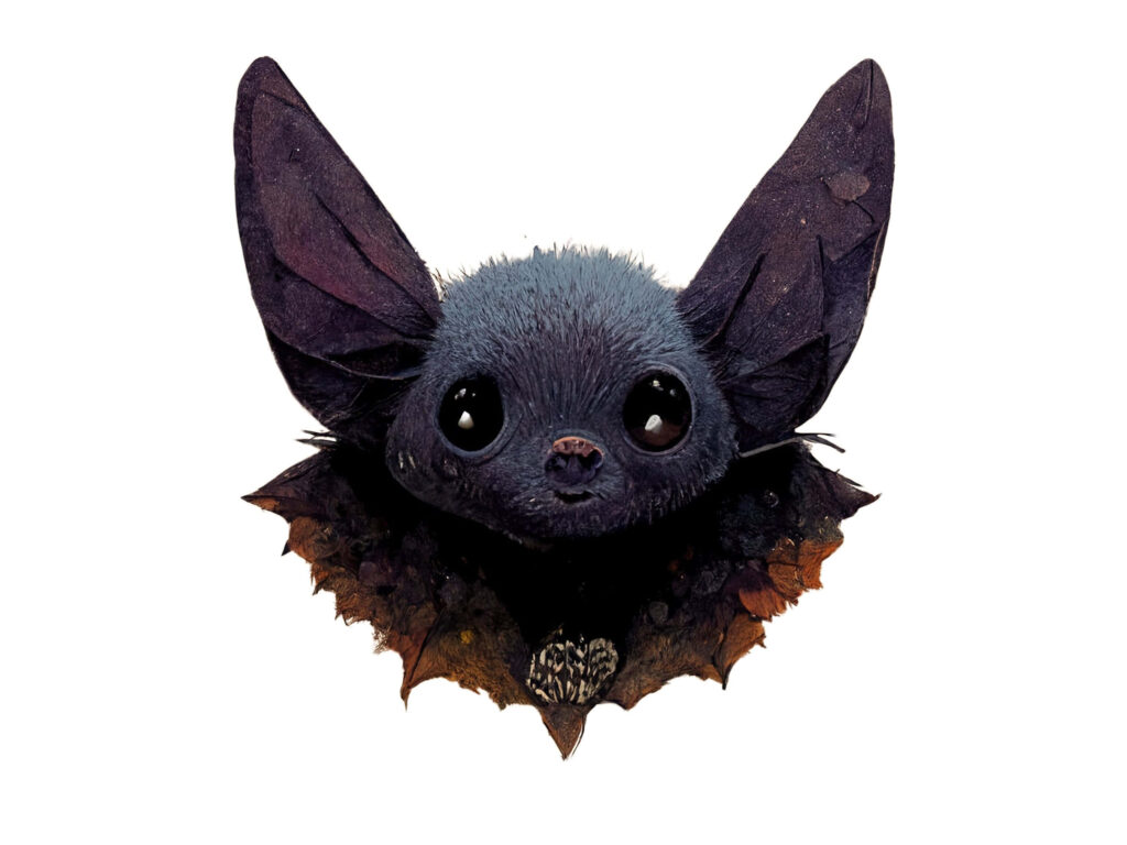 Charming Small Bat Wallpaper: Fluffy Fur & Expressive Eyes