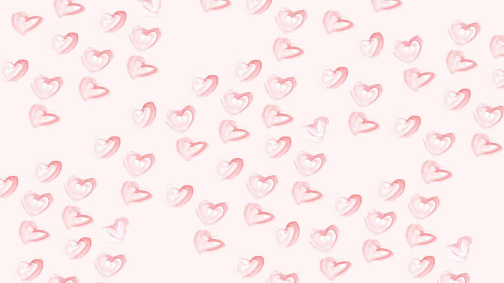 Charming Soft Pink Heart Wallpaper: Aesthetic Background Design