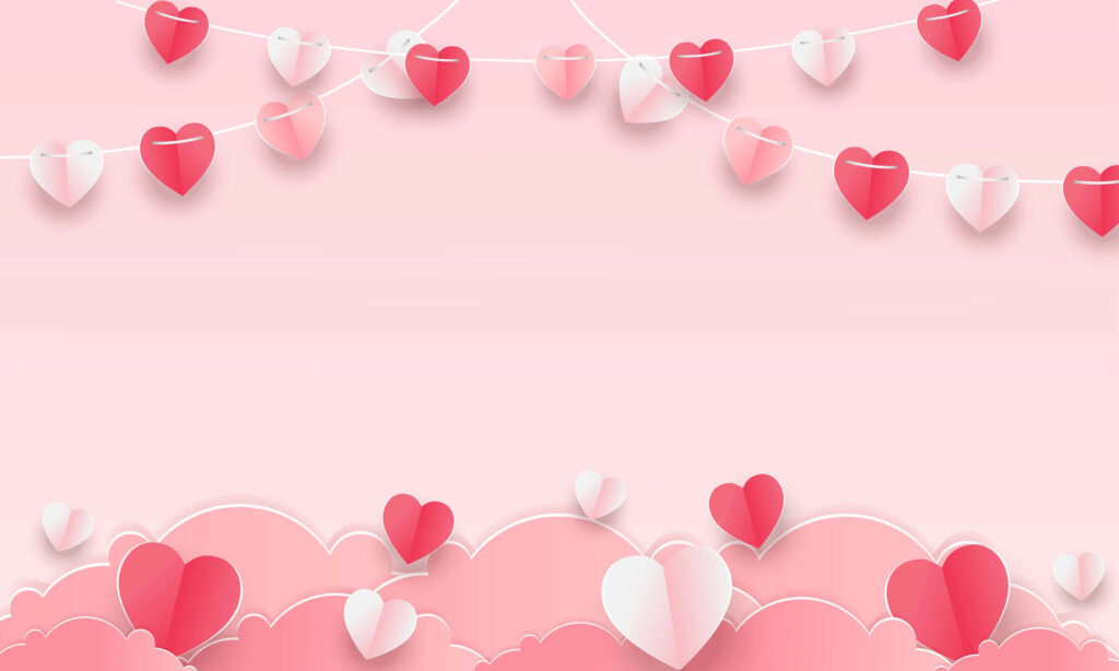 Charming Pink & Red Heart Wallpaper: Love & Affection Background