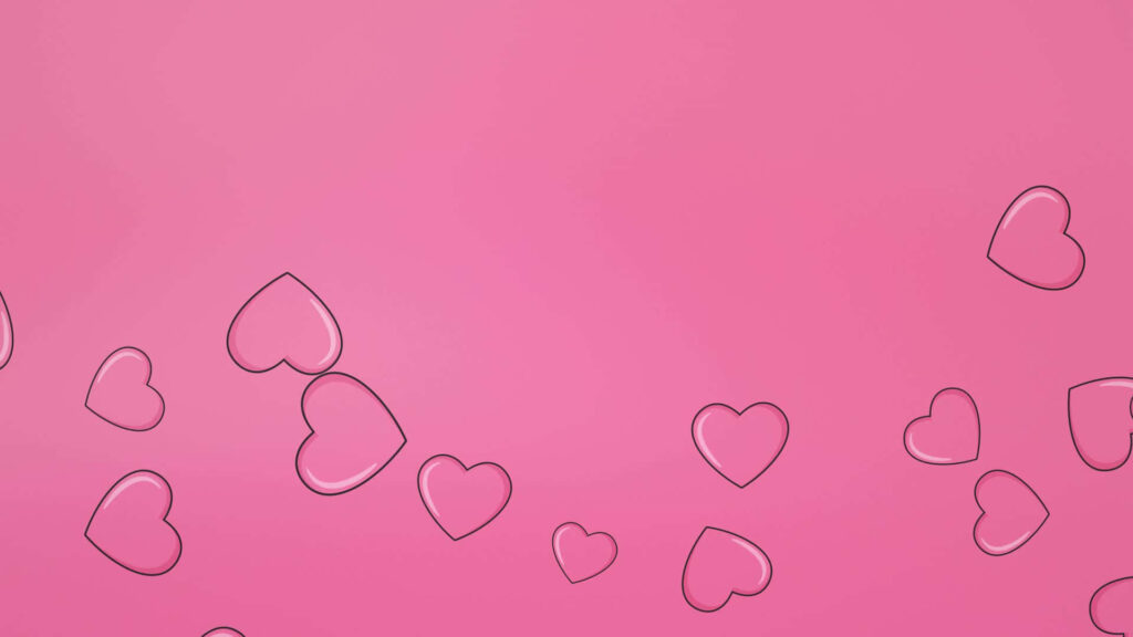 Charming Soft Pink Heart Wallpaper for a Romantic Ambiance