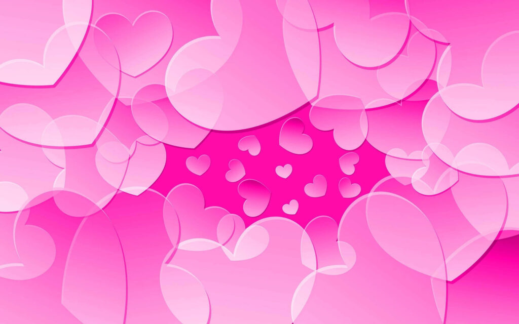 Charming Soft Pink Hearts Wallpaper for a Romantic Atmosphere