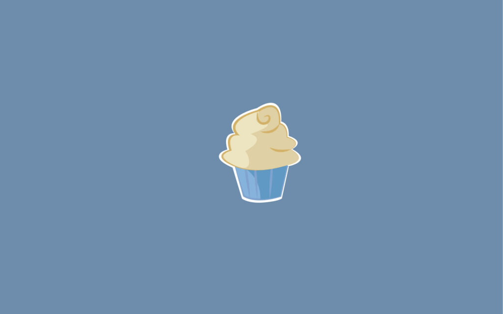 Charming Soft-Serve Ice Cream Wallpaper on Blue Background