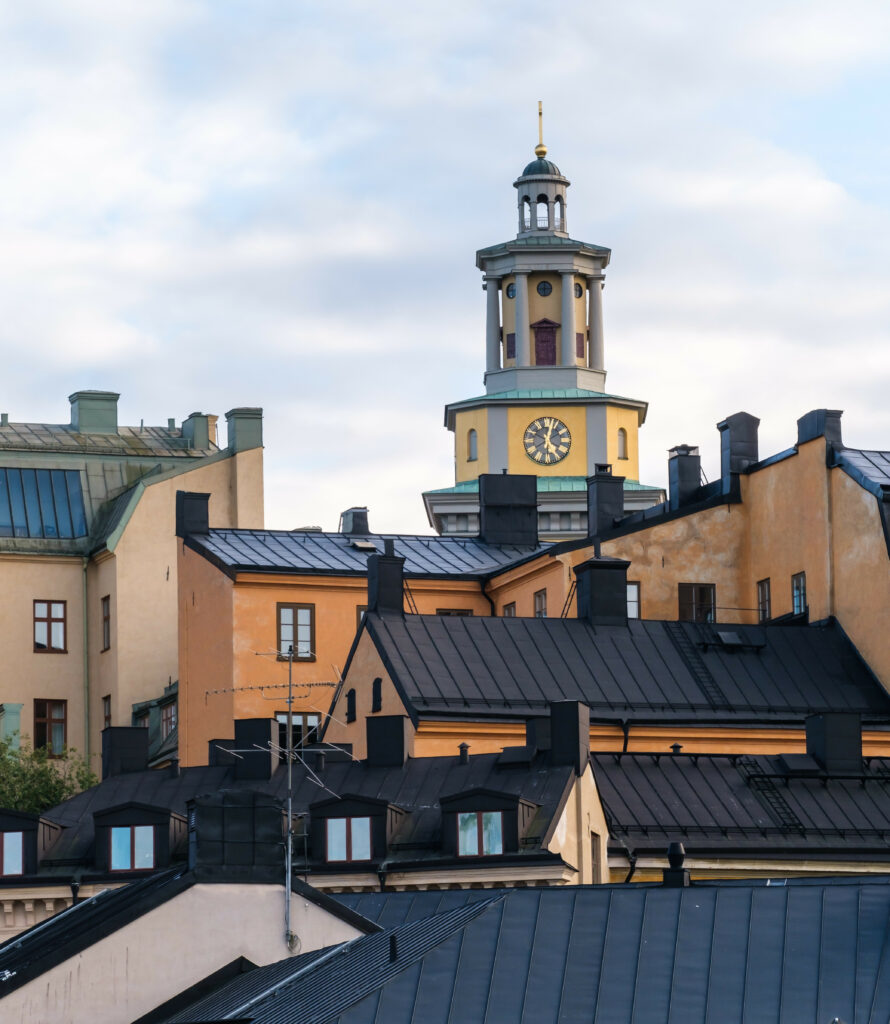 Charming Stockholm Architecture Wallpaper: Historic Buildings & Tower