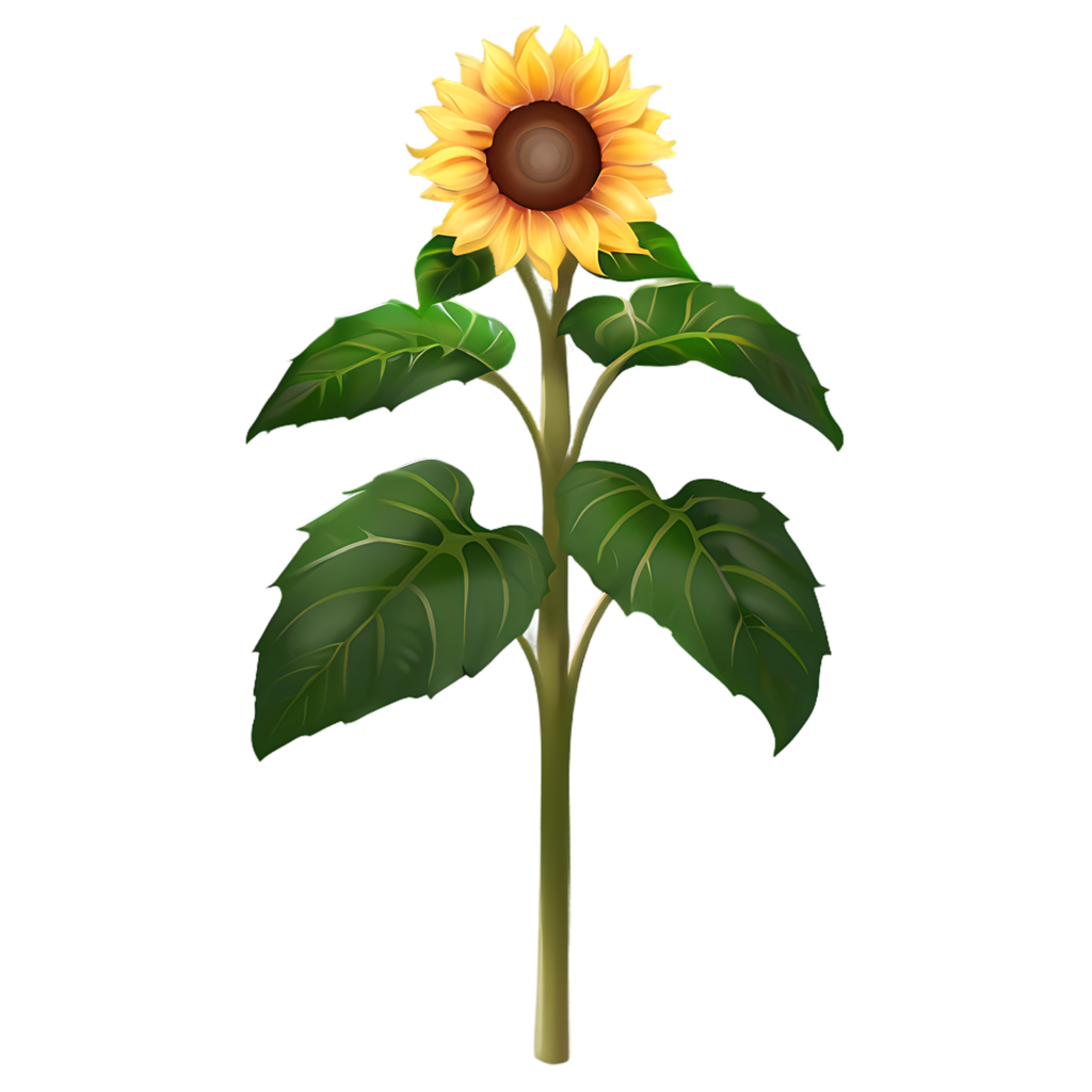 Cheerful Sunflower Character Wallpaper with Vibrant Yellow Petals