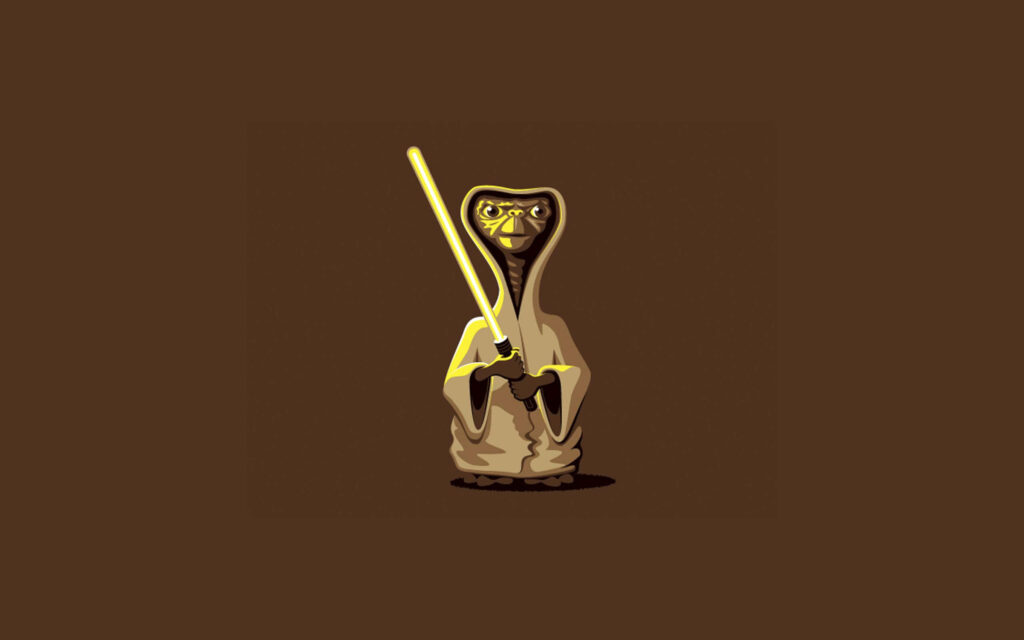 Charming Teddy Bear Jedi Wallpaper with Lightsaber – Cute & Heroic