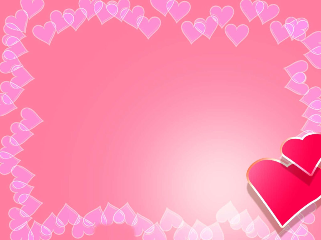 Romantic Valentine's Day Pink Wallpaper with Heart Design