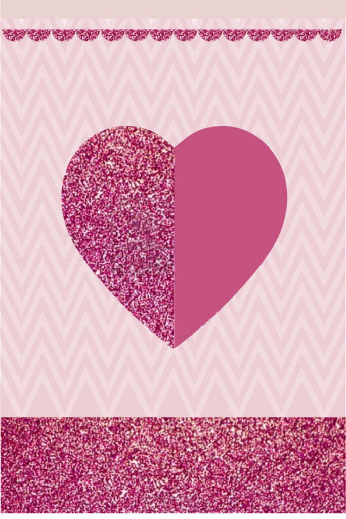 Charming Glittery Pink Heart Valentine's Day Wallpaper Background