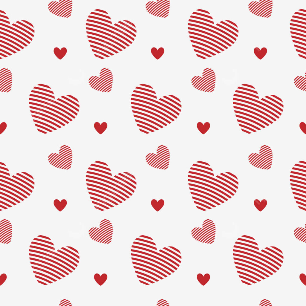 Charming Valentine's Day Wallpaper with Red & White Heart Designs
