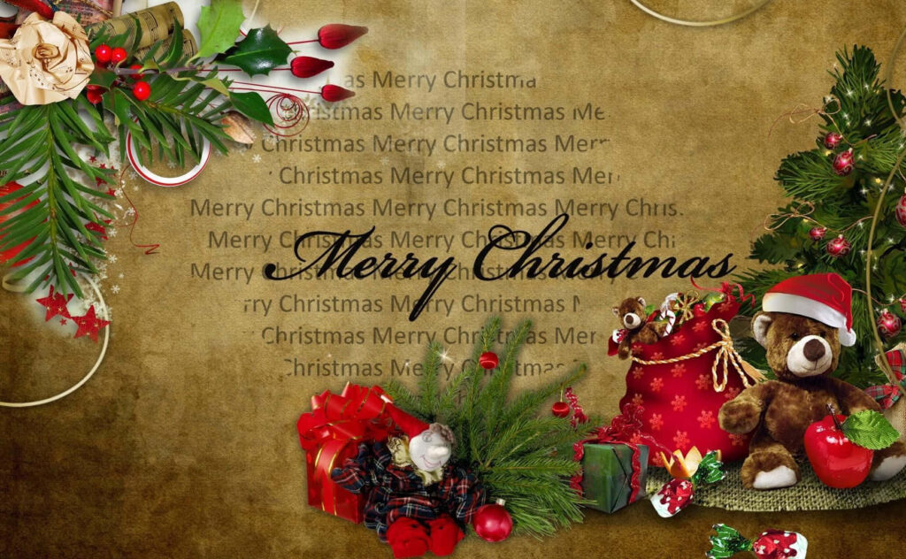Charming Vintage Christmas Wallpaper: Festive Elements & Cozy Vibes