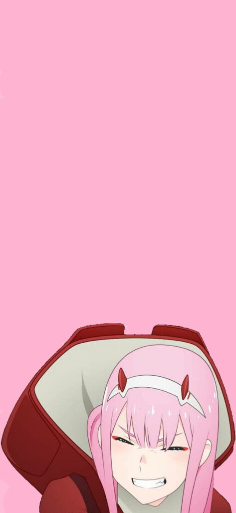 Playful Zero Two Phone Wallpaper - Kawaii Darling in the Franxx Art