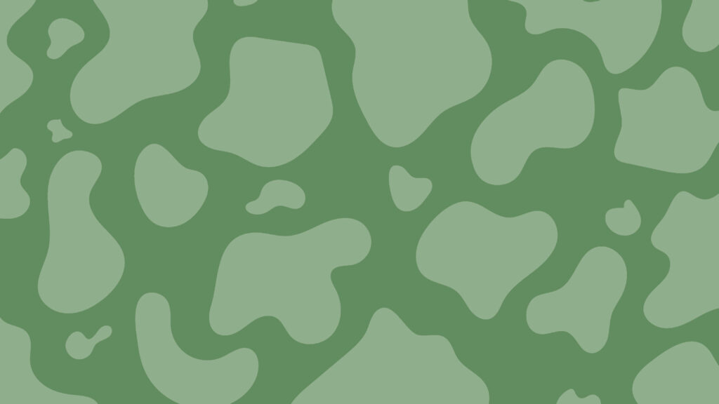 Sage green cow print wallpaper with minimalist organic spots for modern calming decor