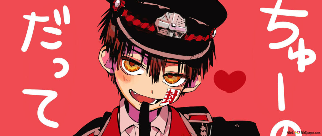 Charming Hanako-kun: A Whimsical Smile Adorns Your Desktop Wallpaper
