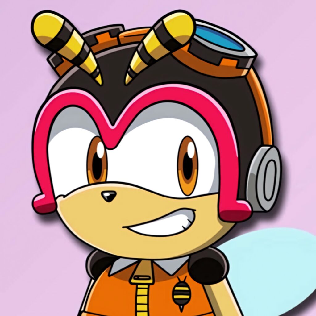 Charmy Bee Sonic wallpaper vibrant cheerful character yellow black stripes aviator goggles cartoon