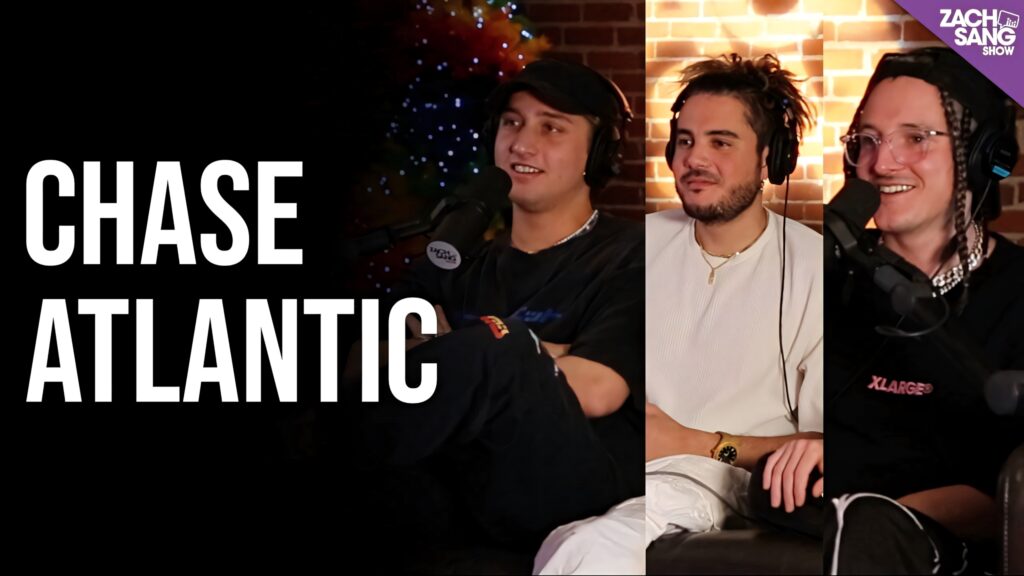 Chase Atlantic band members Mitchel Clinton and Christian in cozy studio interview wallpaper background