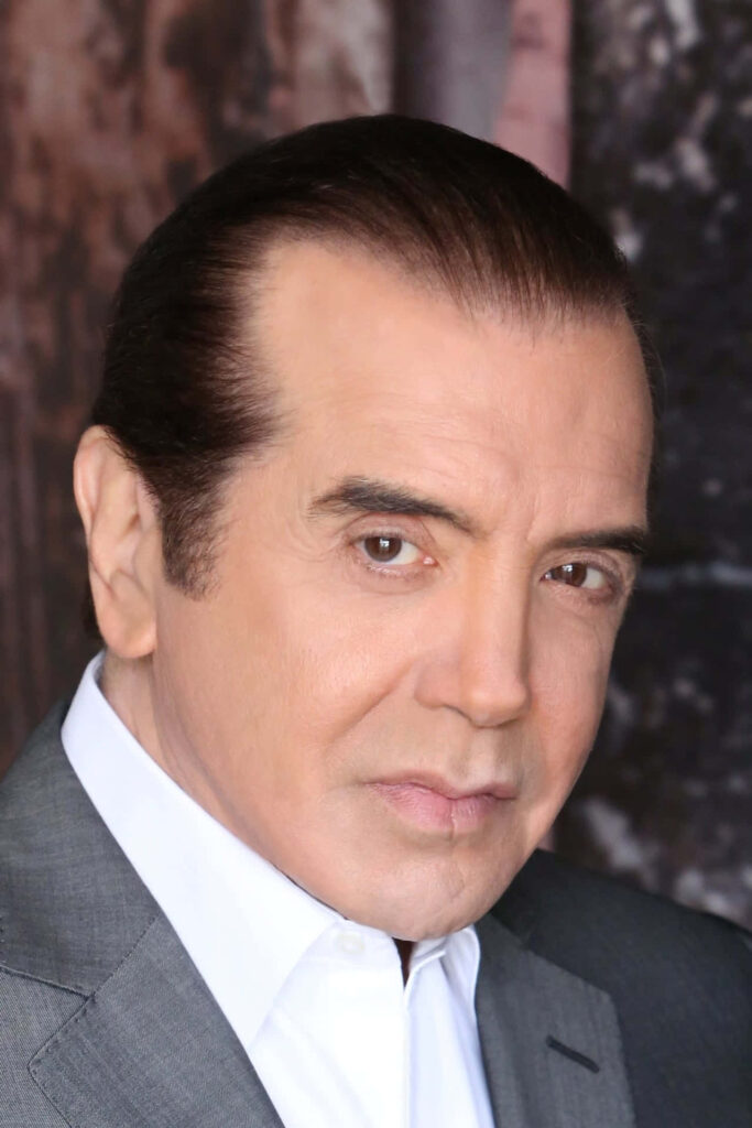 Chazz Palminteri close-up portrait with classic suit soft blurred background wallpaper